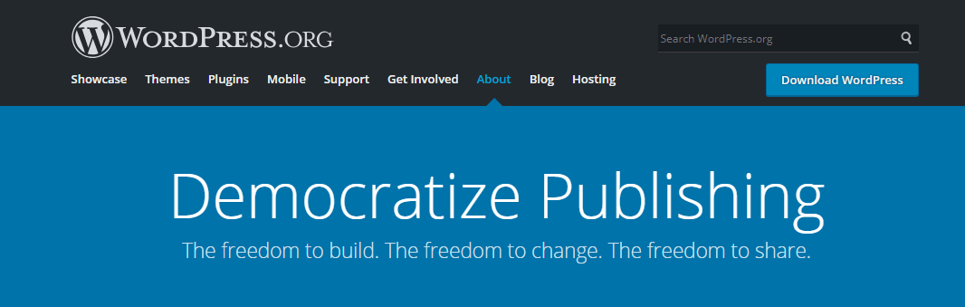 Wordpress official website