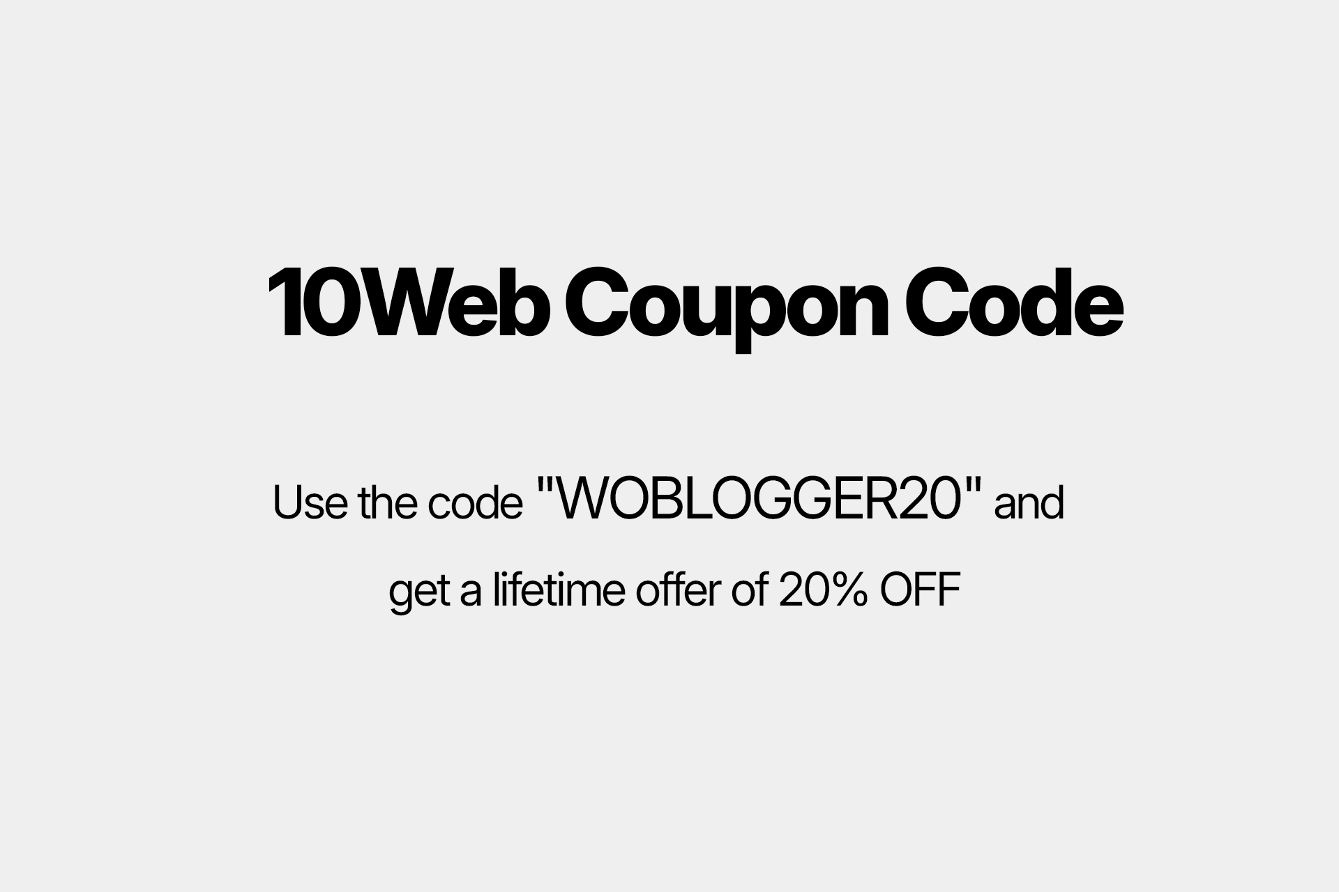 10Web Coupon 2026: Get 20% Off Lifetime Discount