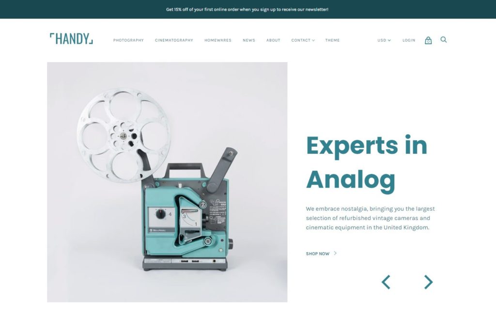 Handy shopify theme