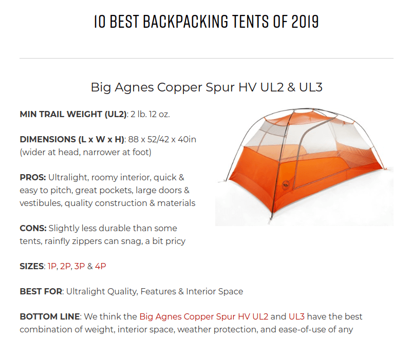 backpacking tent affiliate marketing basics for beginners