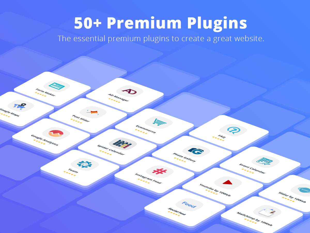 Plugin 10web 10Web 50 plus plugins