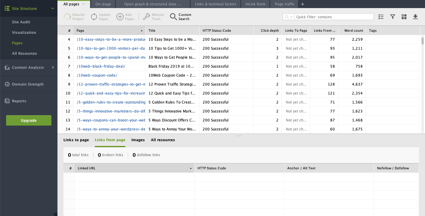 websiteauditor-all-pages