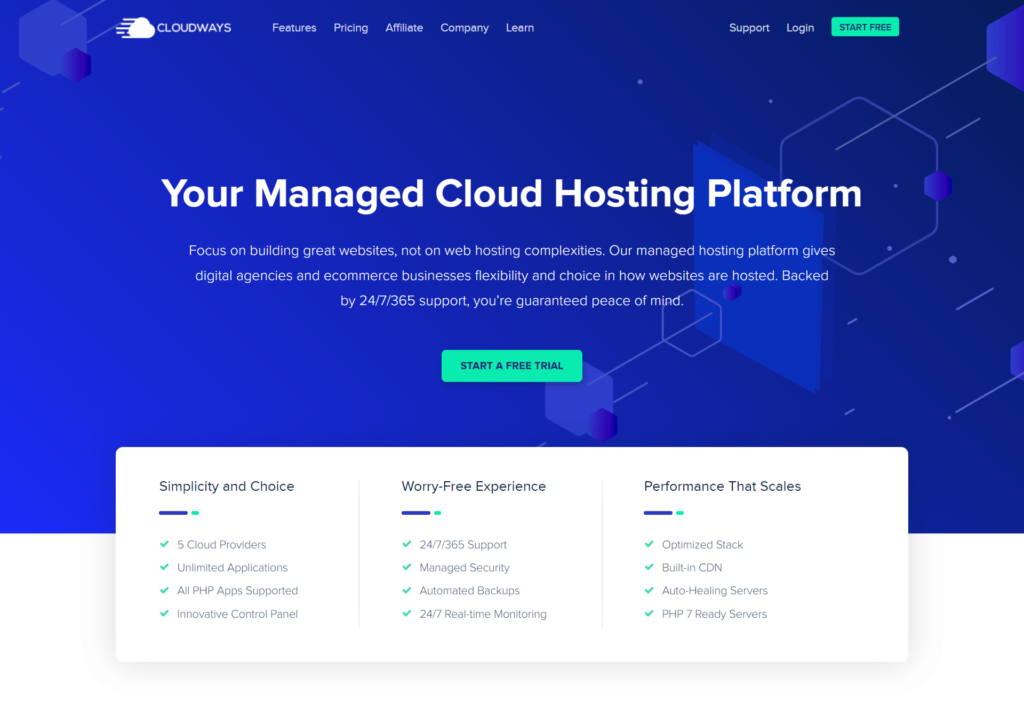 cloudways best managed cloud hosting new homepage