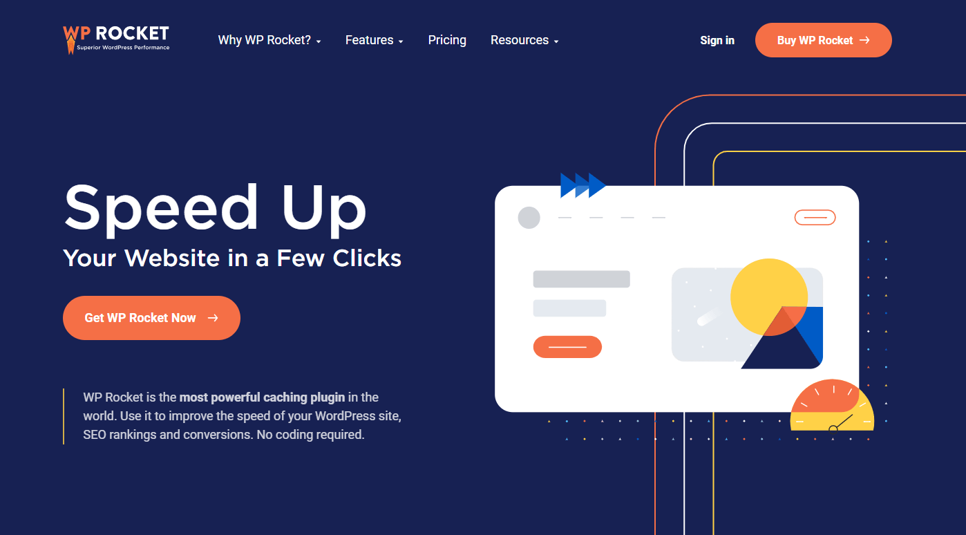 WP Rocket Homepage