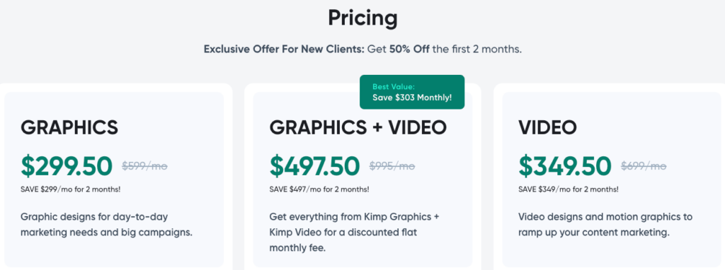 Kimp Pricing Image