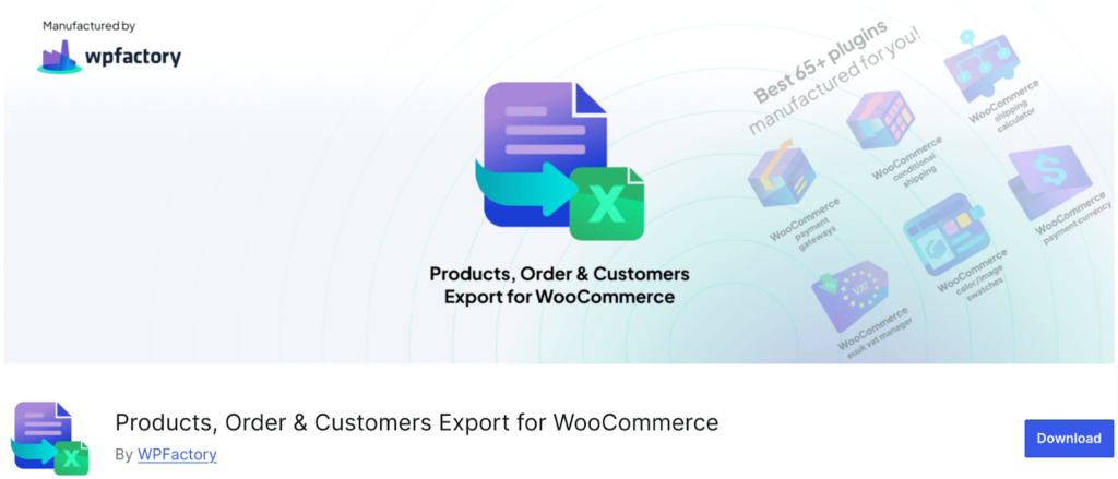 03. Products, Order & Customers Export for WooCommerce
