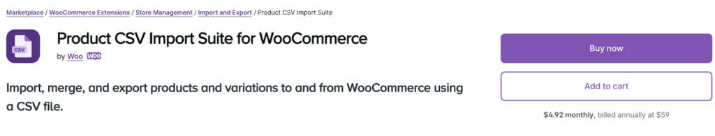 10. Product CSV Import Suite for WooCommerce