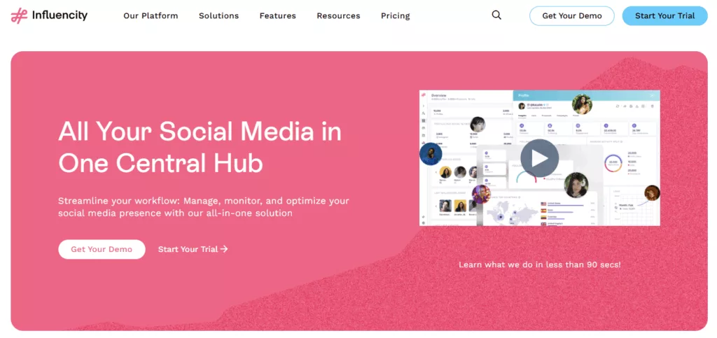 Influencity is a platform for discovering, comparing, and managing influencers
