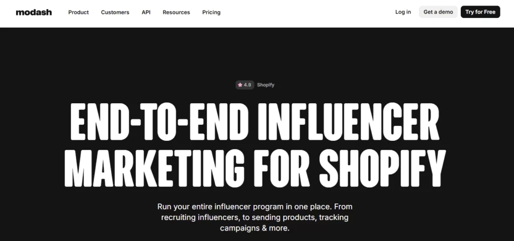 Modash is a practical tool with a strong influencer database