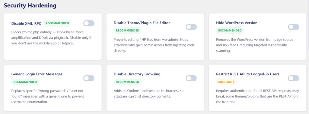 one-click hardening options image